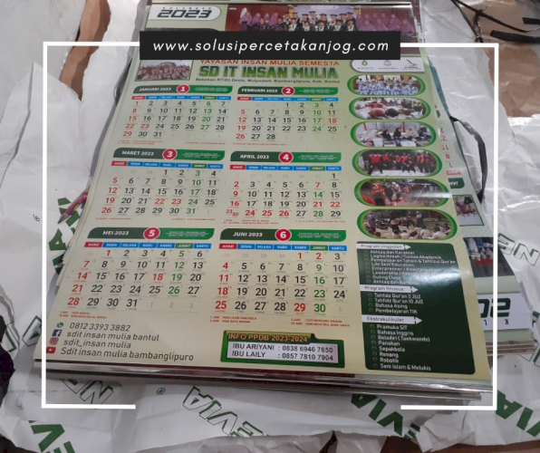  Cetak kalender costum